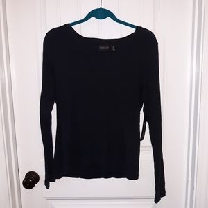 Rachel Zoe black long sleeve shirt